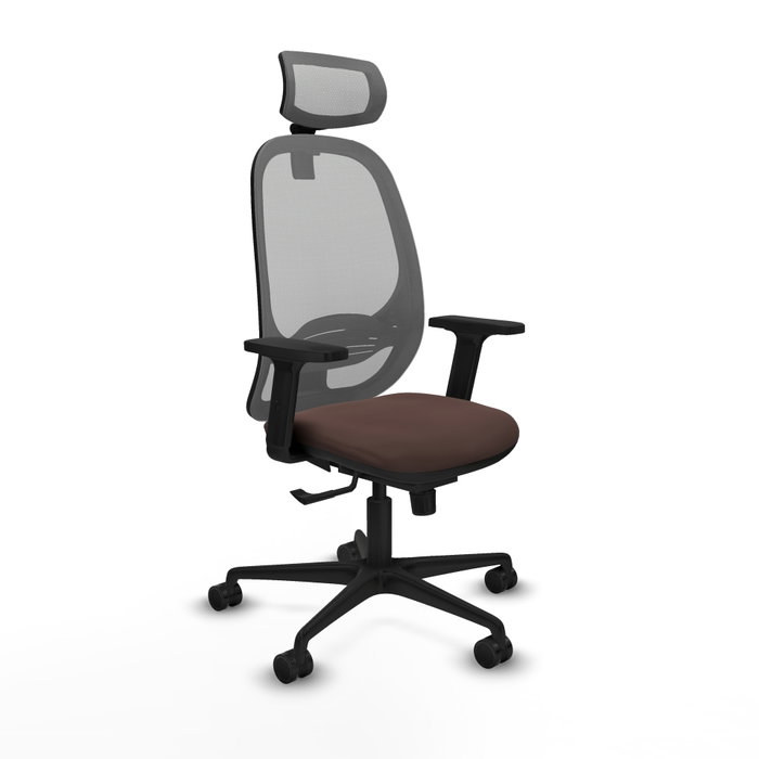PIQUERAS Y CRESPO Silla de oficina Cilanco con mecanismo Sincro Marrón oscuro y Gris PIQUERAS Y CRESPO Silla de oficina Cilanco con mecanismo Sincro Marrón oscuro y Gris