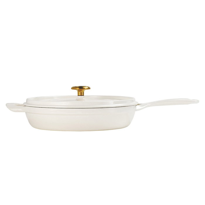 Tramontina Sartén con tapa de hierro fundido esmaltado, latte, 30 cm