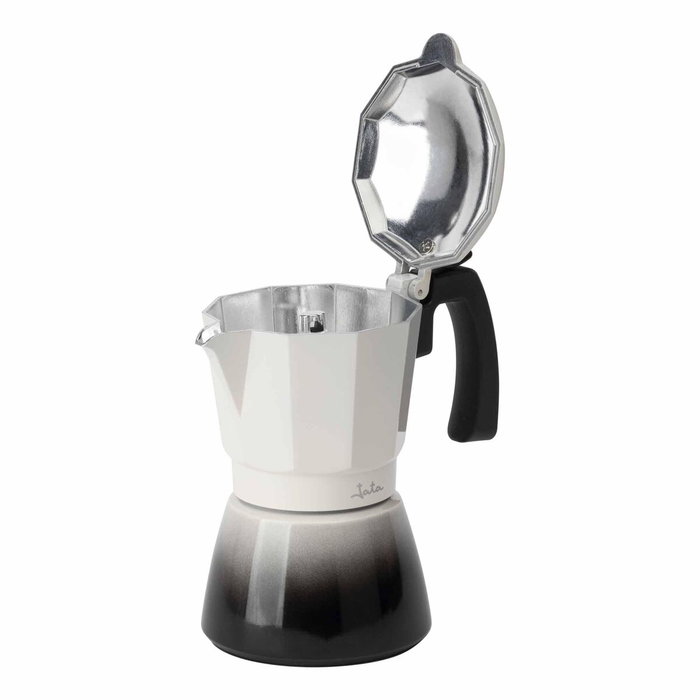 Cafetera Italiana JATA HCAF2406 Crema Aluminio 6 Tazas