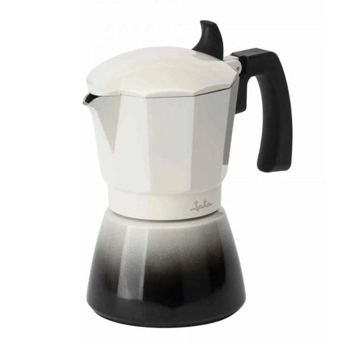 Cafetera Italiana JATA HCAF2406 Crema Aluminio 6 Tazas