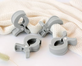 KioKids Pinzas para Muselinas Gris X4