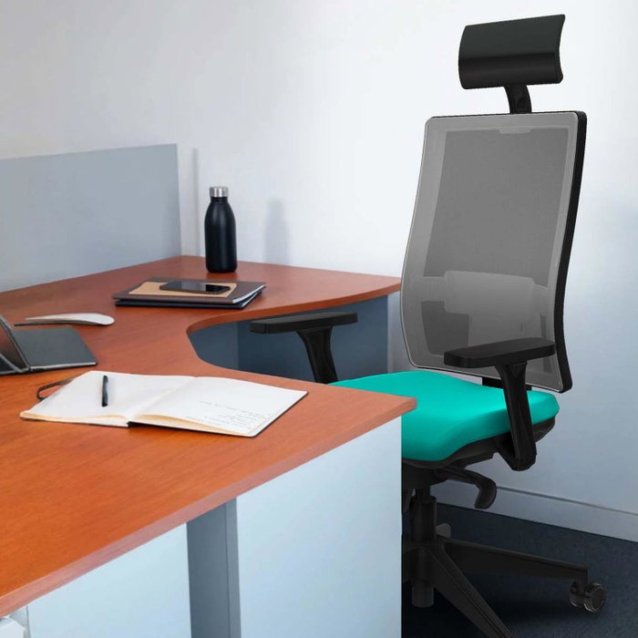 PIQUERAS Y CRESPO Silla de oficina Horna Gris oscuro y Blanco