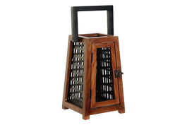 DKD Home Decor Portavela Colonial Negro Natural 15 x 26 x 15 cm