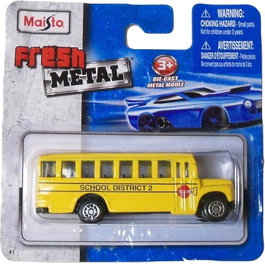 Maisto Fresh Metal School Bus, Coche de juguete Amarillo 1:64