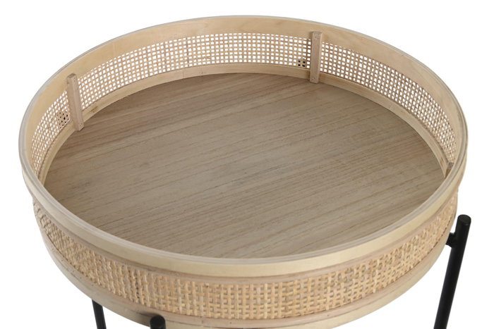DKD Home Decor Macetero de Ratán y Metal Natural 43x43x46 cm DKD Home Decor Macetero de Ratán y Metal Natural 43x43x46 cm