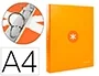 Antartik Carpeta A4 Forrada 4 Anillas 25 mm Redondas Color Mostaza