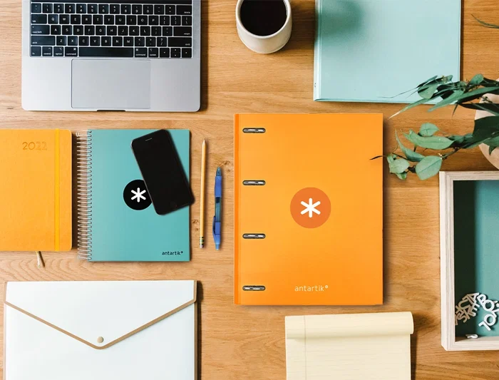 Antartik Carpeta A4 Forrada 4 Anillas 25 mm Redondas Color Mostaza