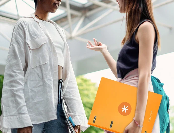 Antartik Carpeta A4 Forrada 4 Anillas 25 mm Redondas Color Mostaza