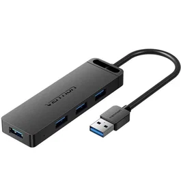 Vention Hub USB 3.0 5 en 1 con 4x USB 3.0 y 1x USB-C PD, CHL-SCB2, Negro