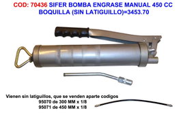 SIFER Bomba de Engrase Manual 450cc con Boquilla