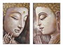 DKD Home Decor Cuadro Lienzo MDF Buda Surtido de 2 Unidades (80x3x120 cm)