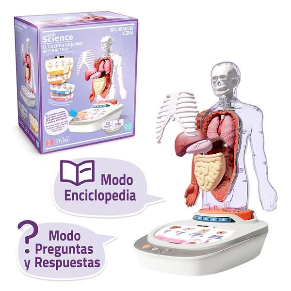 Canal Toys Juego Educativo Cuerpo Humano Vozpedia Interactivo So Science con Piezas Desmontables y Cuestionario para Niños +3 Años