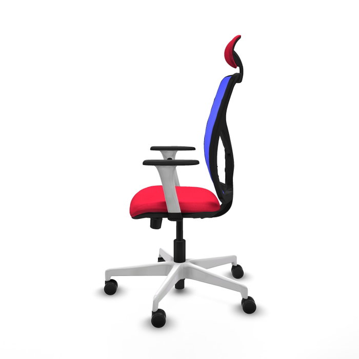 PIQUERAS Y CRESPO Silla de oficina Motilla con mecanismo Sincro/Traslack, Tela Roja y Malla Azul PIQUERAS Y CRESPO Silla de oficina Motilla con mecanismo Sincro/Traslack, Tela Roja y Malla Azul