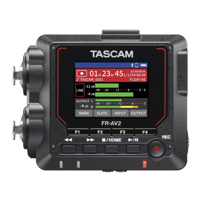 TASCAM FR-AV2 Grabador de Audio Profesional 2 Canales 32-bit Float 192kHz con Entradas XLR/TRS y Sincronización de Código de Tiempo TASCAM FR-AV2 Grabador de Audio Profesional 2 Canales 32-bit Float 192kHz con Entradas XLR/TRS y Sincronización de Código de Tiempo