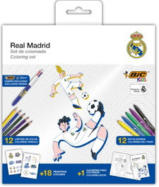 BIC Pack de bolígrafos 4 colores Real Madrid F.C.