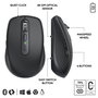 Logitech 910-006958 MX Anywhere 3S para Business Ratón Inalámbrico Grafito - Bluetooth/RF, 8000 DPI, Recargable, 6 Botones, Para Mano Derecha