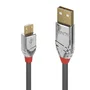 Lindy 36651 Cable USB 2.0 USB A a Micro-USB B (Macho Derecho) 1 Metro Longitud Color Gris