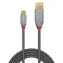 Lindy 36651 Cable USB 2.0 USB A a Micro-USB B (Macho Derecho) 1 Metro Longitud Color Gris