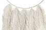 DKD Home Decor Decoración Colgante de Fibra y Metal Beige 30x2,5x75 cm
