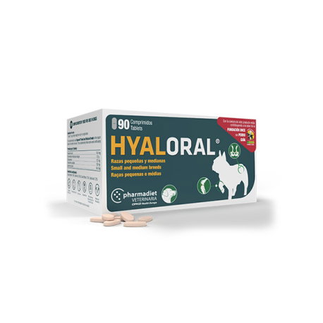 Pharmadiet Hyaloral Razas Pequeñas y Medianas 90 Comprimidos Pharmadiet Hyaloral Razas Pequeñas y Medianas 90 Comprimidos
