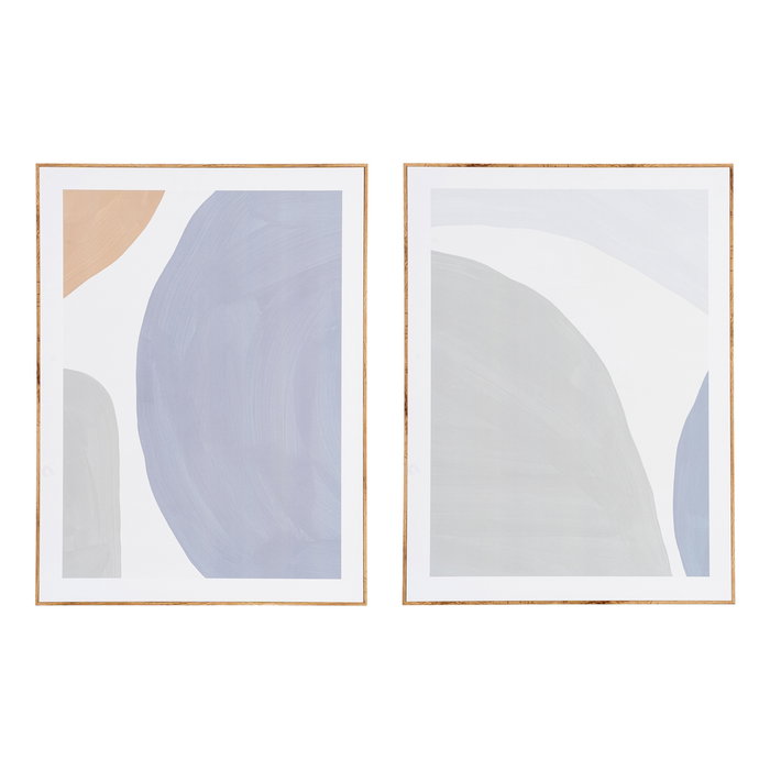 Cuadro Abstracto 2/M Madera Impreso 60 X 3 X 80 cm (Set de 2) Cuadro Abstracto 2/M Madera Impreso 60 X 3 X 80 cm (Set de 2)