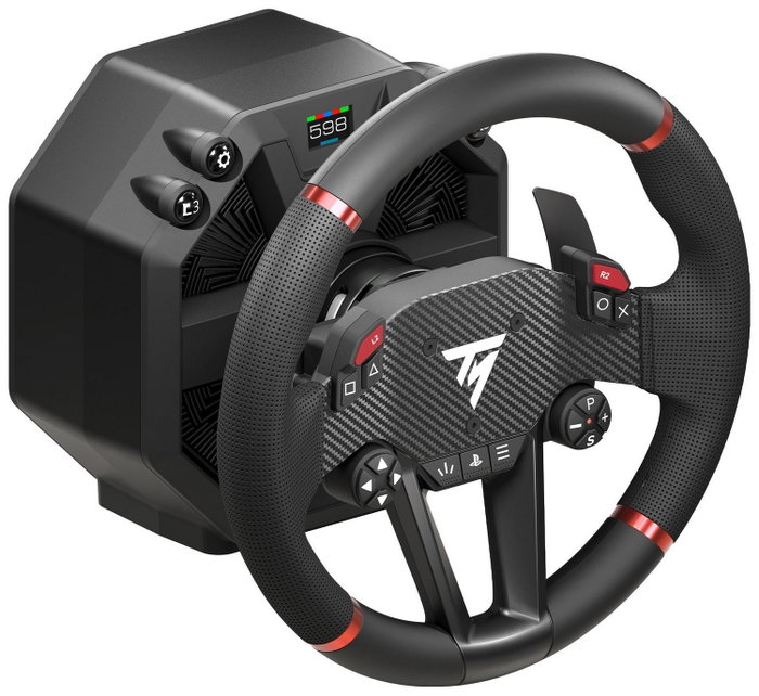 Thrustmaster T598P Volante y Pedales Negro, Rojo
