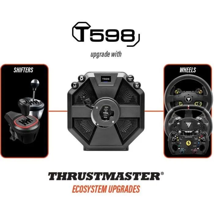 Thrustmaster T598 P Volante de Carreras con Base y Pedales Direct Drive para PC, PS4, PS5 - AAAQF00543