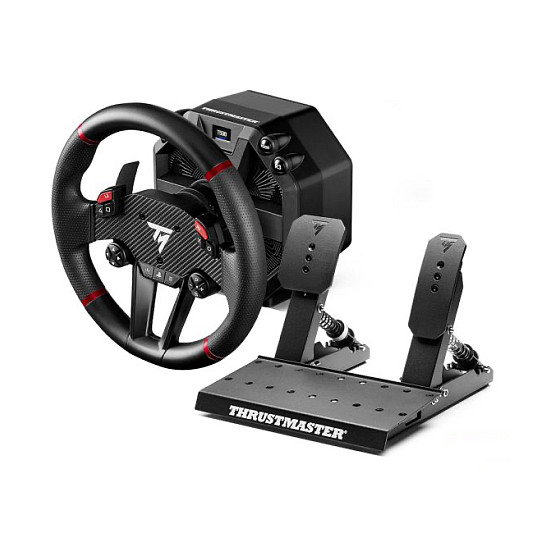 Thrustmaster T598P Volante y Pedales Negro, Rojo