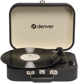 Denver VPL-130DGR Tocadiscos de Tracción Directa Semiautomático Negro
