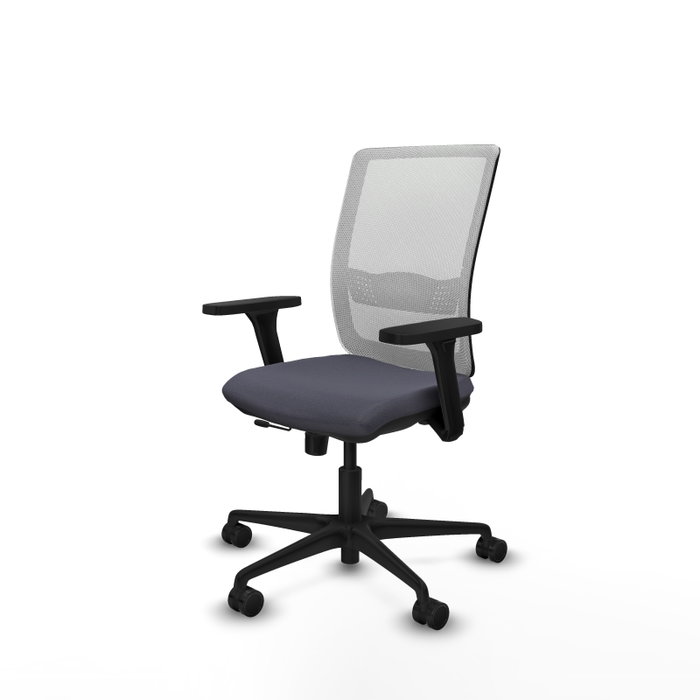 PIQUERAS Y CRESPO Silla de oficina Haches con mecanismo Sincro/Traslack, Gris oscuro y Blanco PIQUERAS Y CRESPO Silla de oficina Haches con mecanismo Sincro/Traslack, Gris oscuro y Blanco