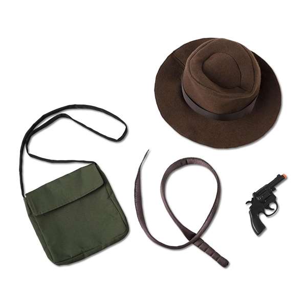 My Other Me Disfraz Arqueólogo/a Sombrero, Chaqueta, Camisa, Cinturón, Pistolera, Pistola, Látigo y Bolsa Talla 3-5 Años
