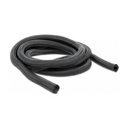 DeLOCK 18855 Funda trenzada de cierre automático 2 m x 19 mm Negro