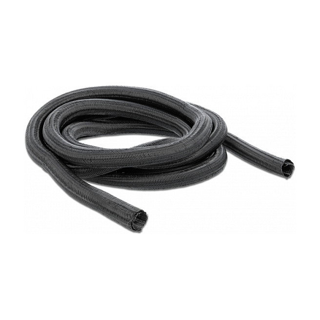 DeLOCK 18855 Funda trenzada de cierre automático 2 m x 19 mm Negro DeLOCK 18855 Funda trenzada de cierre automático 2 m x 19 mm Negro