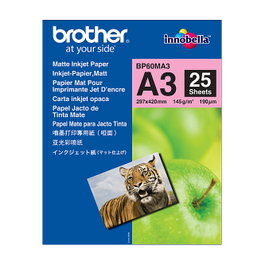 Brother Papel Fotográfico Inkjet Mate A3 145g 25 Hojas