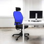 PIQUERAS Y CRESPO Silla de oficina Jorquera Gris y Azul con mecanismo Sincro/Traslack