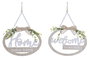 DKD Home Decor Decoración de Pared Welcome Home MDF 26x3x30 Surtido 2