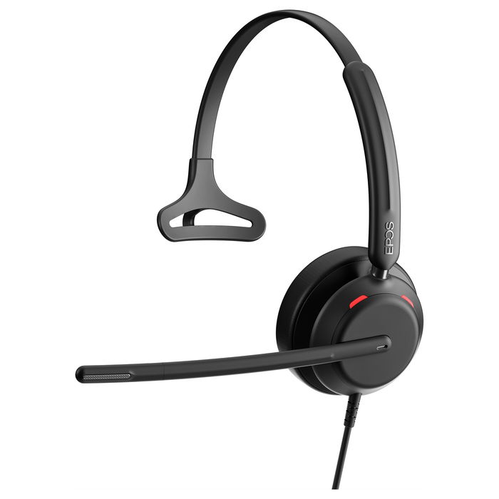 EPOS IMPACT 730T Auricular USB-C Diadema Monoaural Negro para MS Teams, Llamadas y Música, Micrófono Boom Plegable y MEMS, 1.8 m Cable