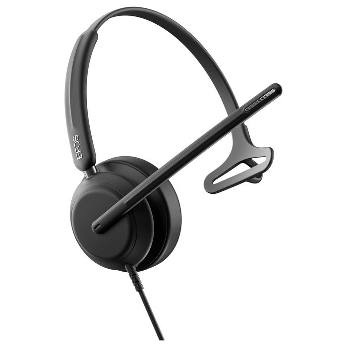 EPOS IMPACT 730T Auricular USB-C Diadema Monoaural Negro para MS Teams, Llamadas y Música, Micrófono Boom Plegable y MEMS, 1.8 m Cable