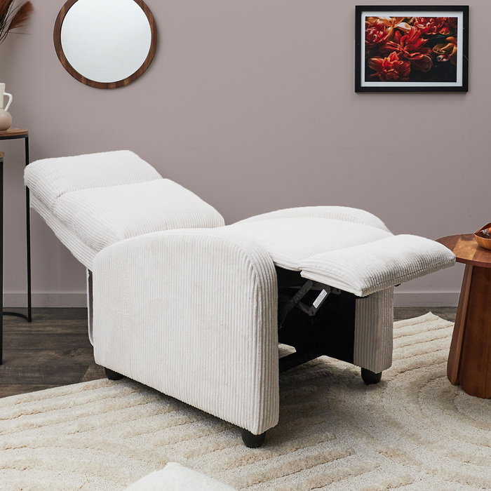 Home Deco Factory Sillón Reclinable Scott Beige Colección Cocooning