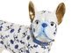 DKD Home Decor Figura de Bulldog en Resina Dorado y Azul