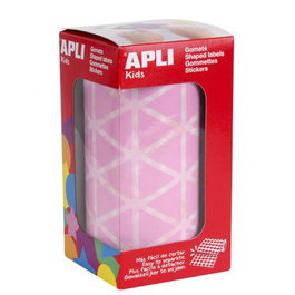 Apli Gomets Triangulares 20 mm Rollo Rosa - 2832 Unidades