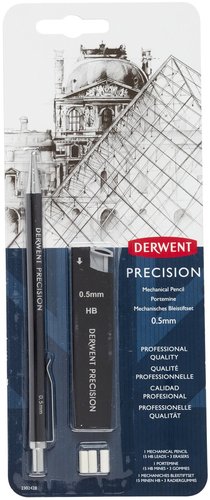 Derwent Portaminas Precision Metálico 0,5 mm HB en Blíster