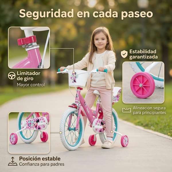 Huffy Bicicleta Minnie 16" (5/8 años)