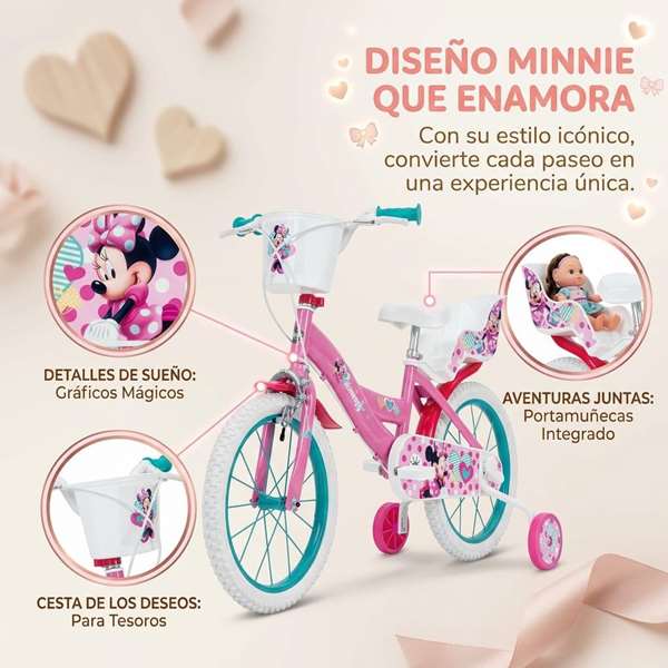 Huffy Bicicleta Minnie 16" (5/8 años)