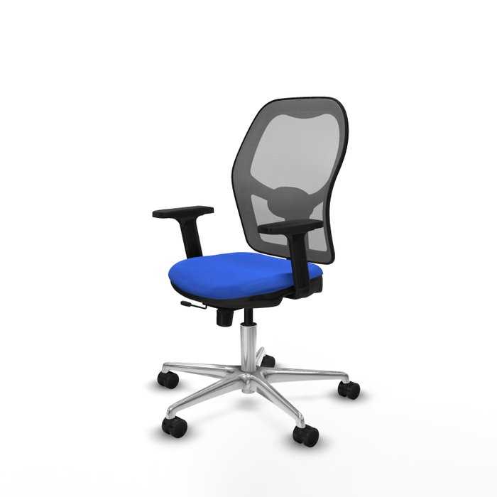 PIQUERAS Y CRESPO Silla de oficina Jorquera con mecanismo Sincro/Traslack, Azul y Gris