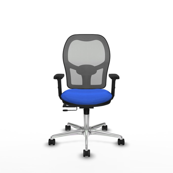 PIQUERAS Y CRESPO Silla de oficina Jorquera con mecanismo Sincro/Traslack, Azul y Gris