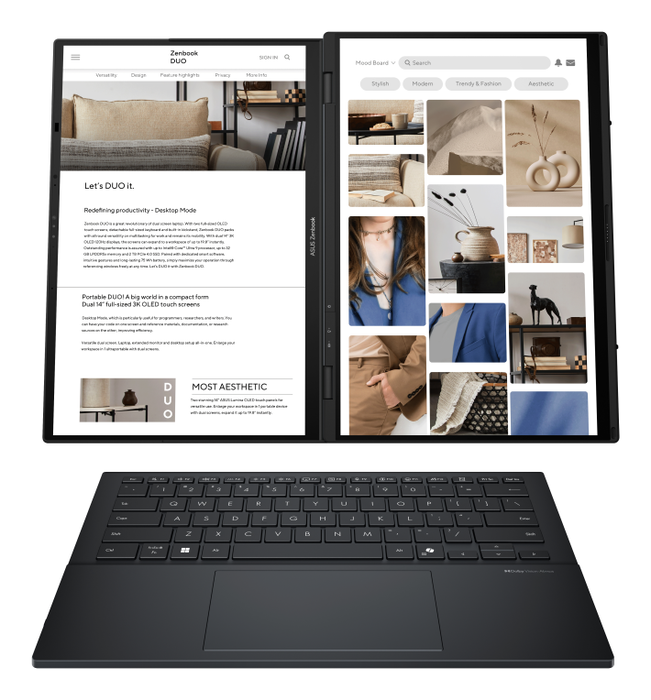 Asus Zenbook Duo UX8406CA-QL336W, 14 pulgadas, 32GB RAM, 1TB SSD, Intel Core Ultra 7