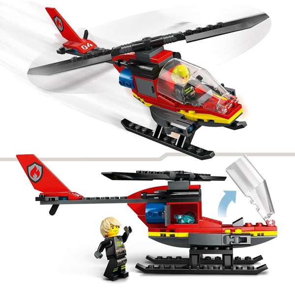 Lego City Juego de Construcción Helicóptero de Rescate de Bomberos - Edad Recomendada 5+ Años