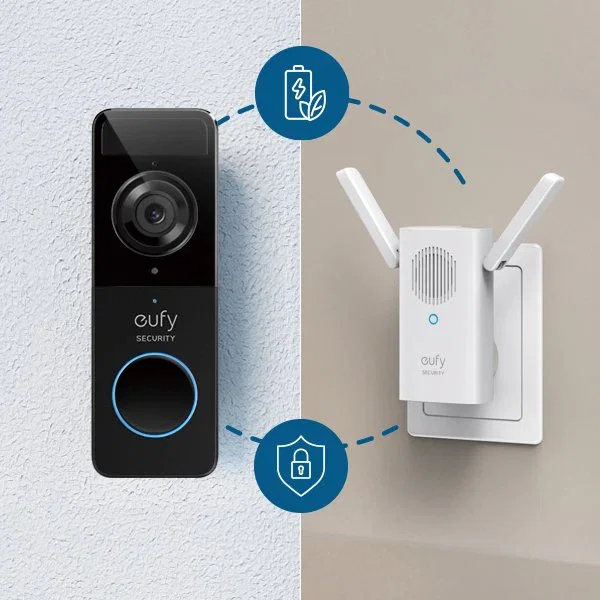 Eufy Video Doorbell 1080p - Videoportero Inteligente Inalámbrico con Batería, Visión Nocturna, WiFi, Alexa y Google Assistant, IP65
