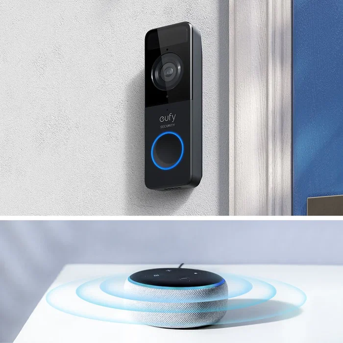 Eufy Video Doorbell 1080p - Videoportero Inteligente Inalámbrico con Batería, Visión Nocturna, WiFi, Alexa y Google Assistant, IP65